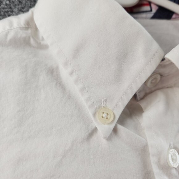 Paul & Shark Cotton Graphic Print Button-Down Medium White Shirt Men Long Sleeve - Picture 10 of 16